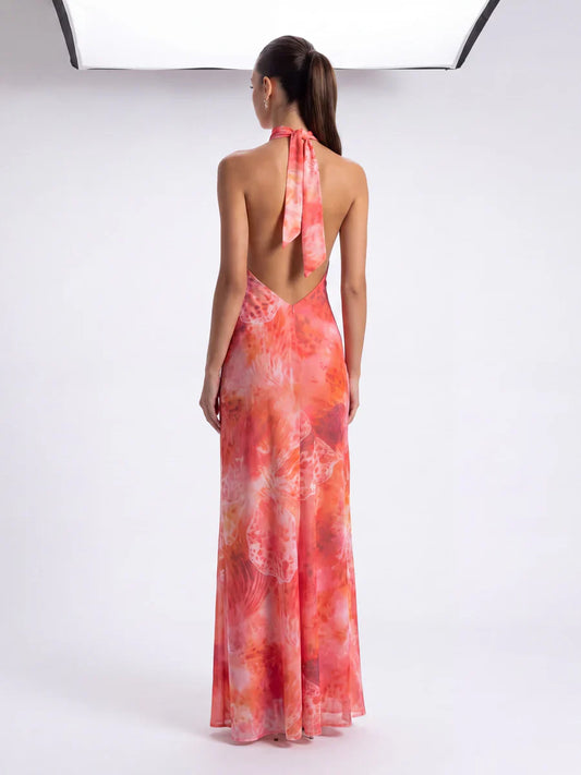 Melody - Vestido Coral Bloom