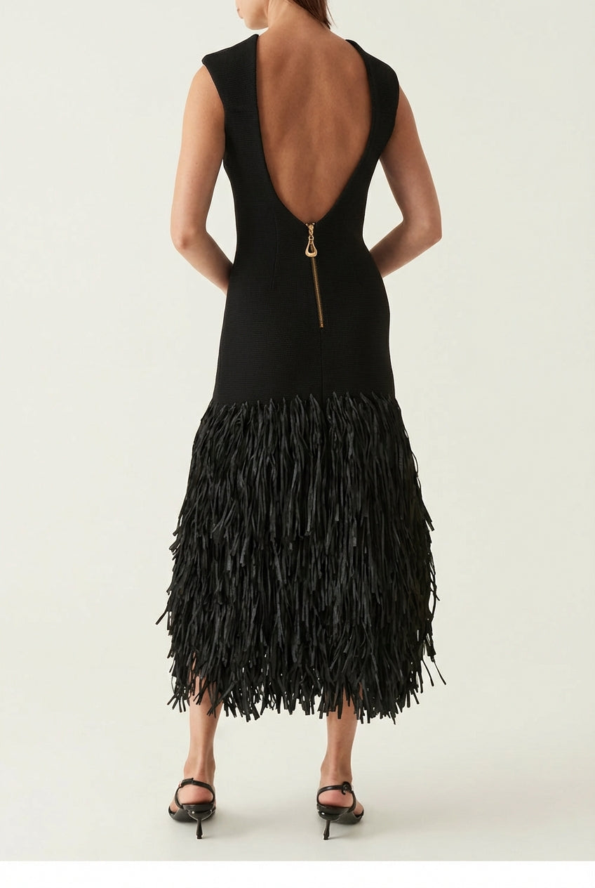 Sofia | Vestido Largo De Flecos