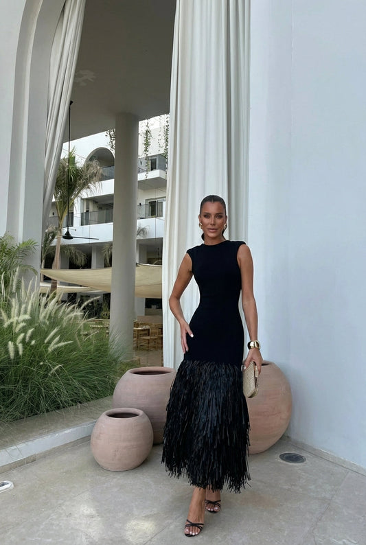 Sofia | Vestido Largo De Flecos