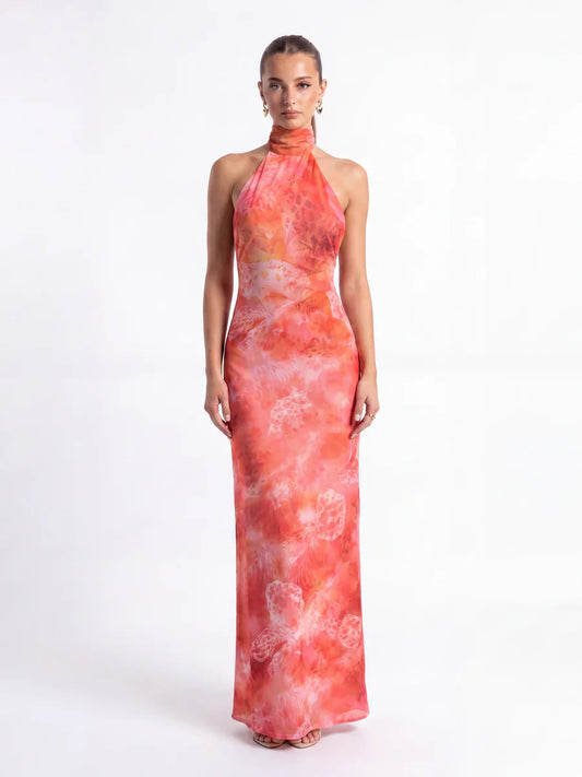 Melody - Vestido Coral Bloom
