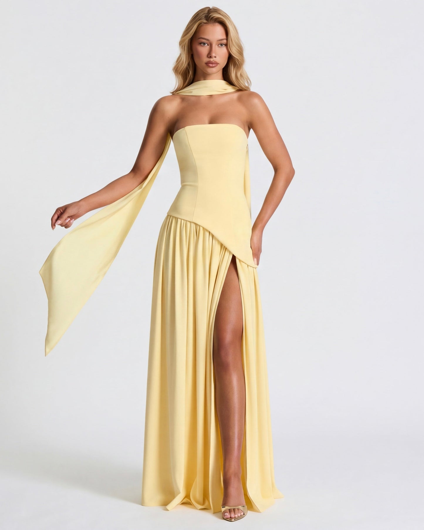 Celia | Vestido bicolor Con corte