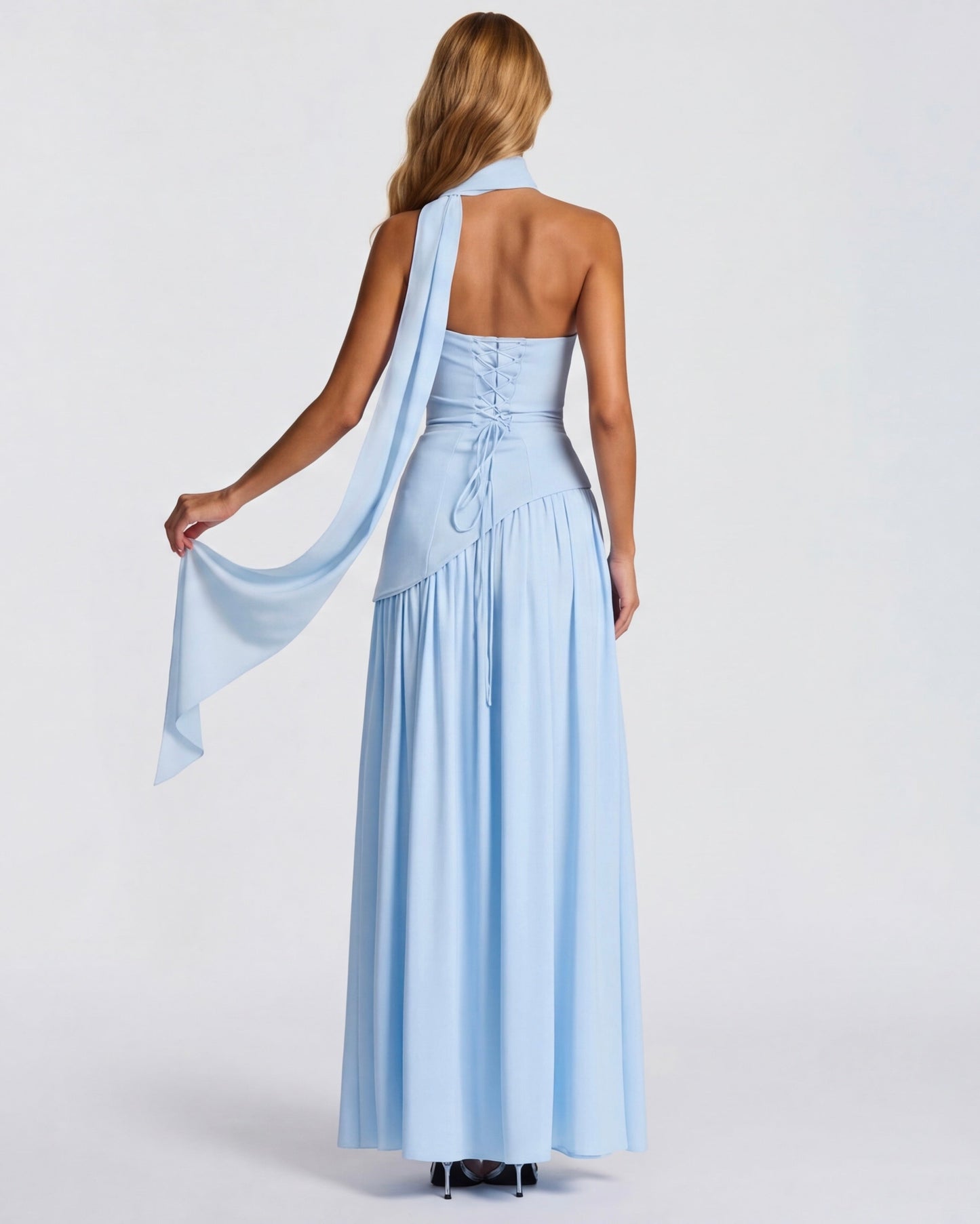 Celia | Vestido bicolor Con corte