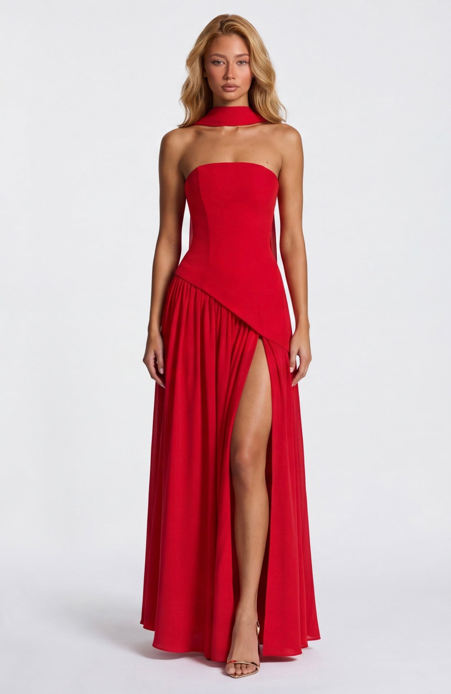 Celia | Vestido bicolor Con corte