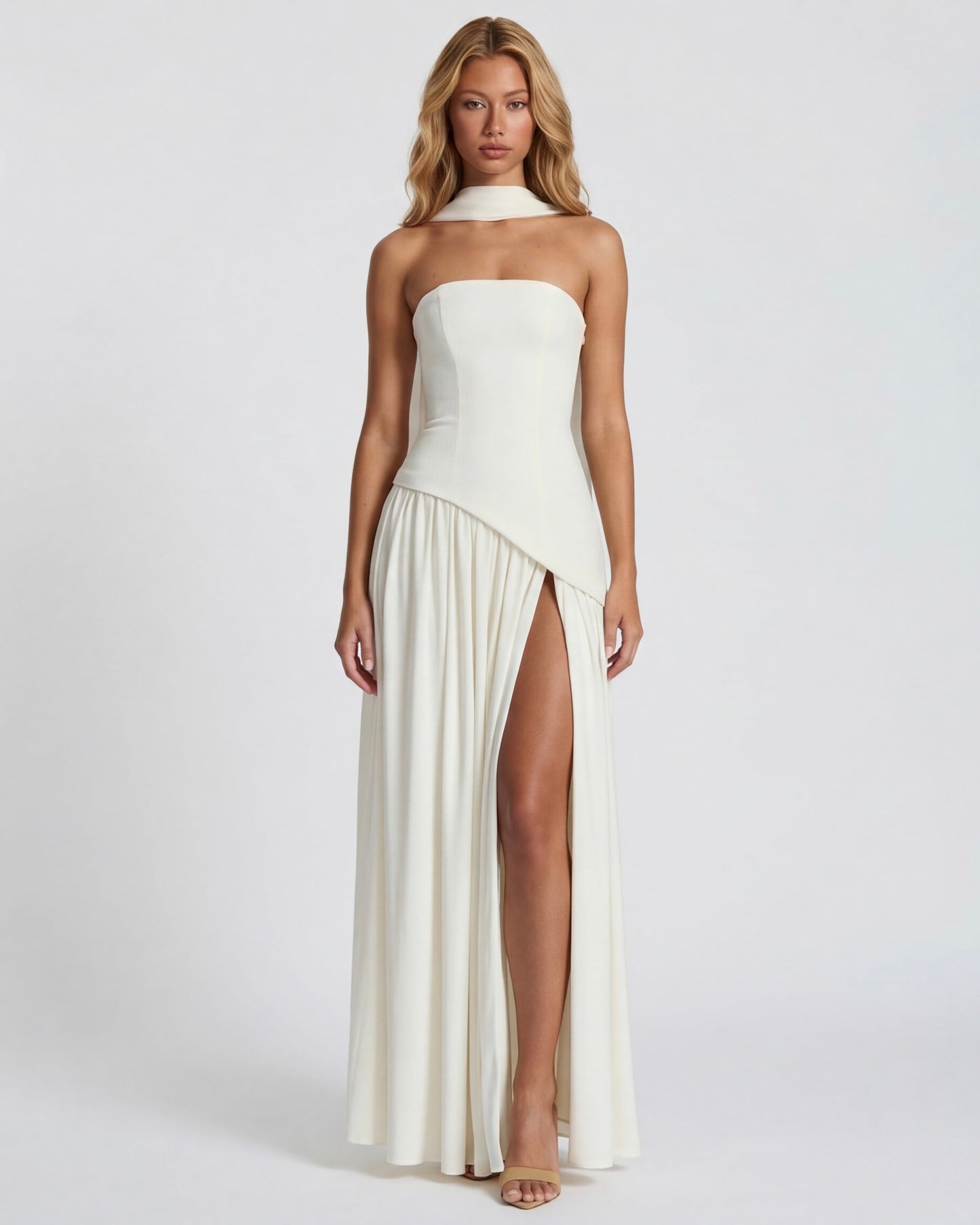 Celia | Vestido bicolor Con corte