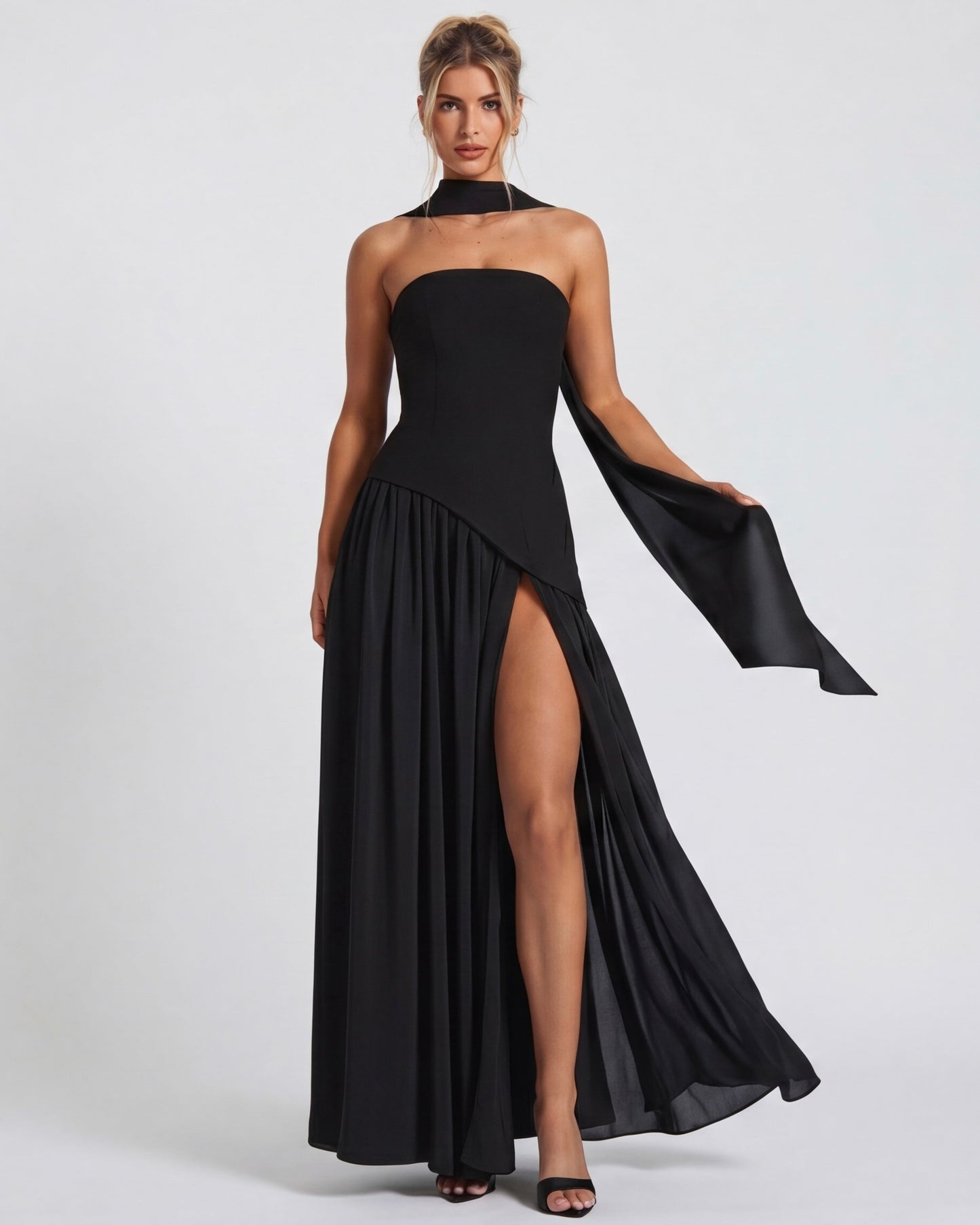 Celia | Vestido bicolor Con corte