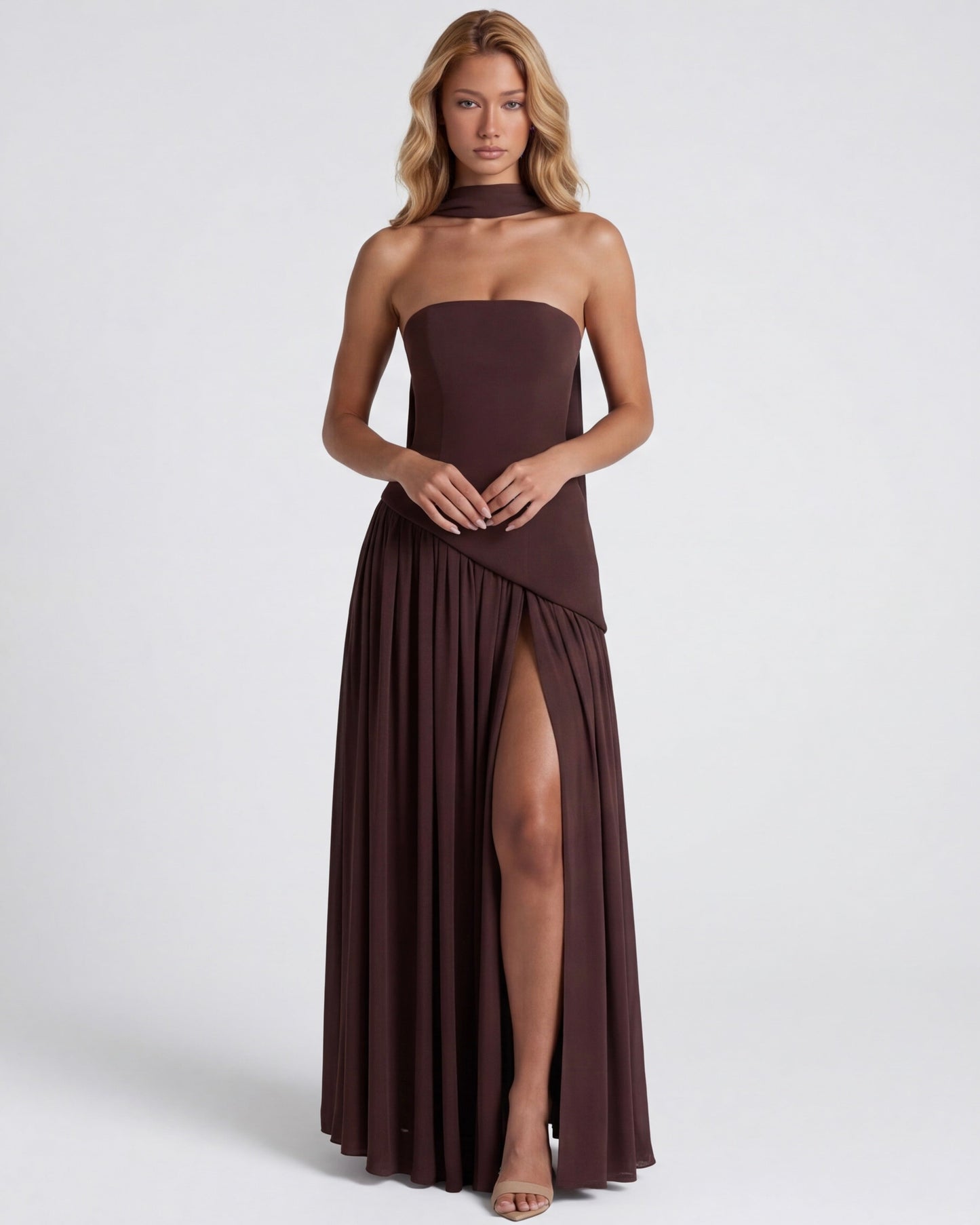 Celia | Vestido bicolor Con corte
