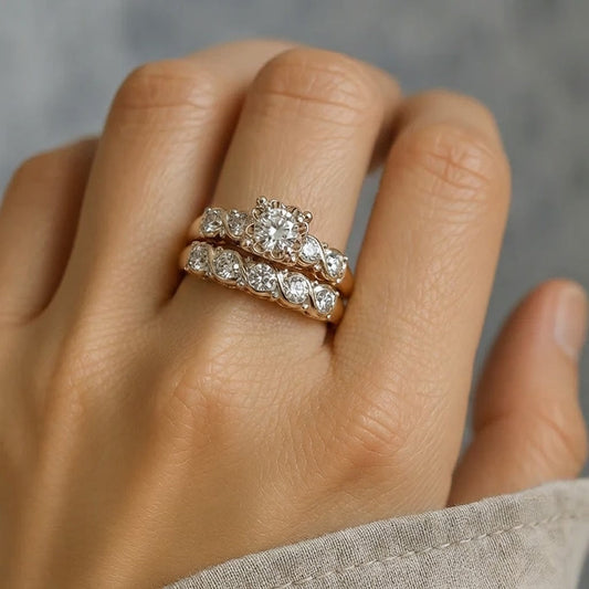 Anillo Vintage de Oro Brillante – Elegancia Clásica y Atemporal